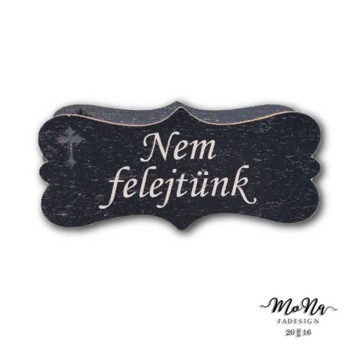 Fekete forma kereszttel-Nem felejtünk 3x7cm