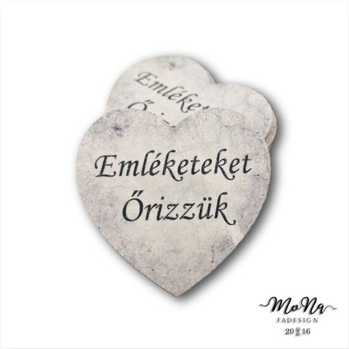 Kő szív-emléketeket őrizzük 5x5cm