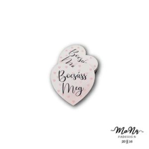 Púder szív-Bocsáss meg 5x5cm