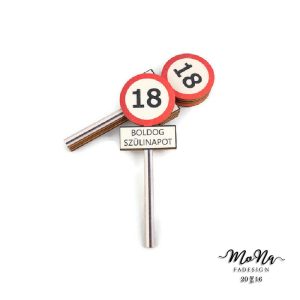 Sebességkorlát- "18" 15x5cm