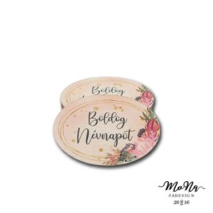 Kis ovális- Boldog névnapot 4x6cm