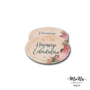 Kis ovális- házassági évfordulóra 4x6cm