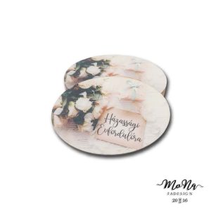 Nagy ovális- házassági évfordulóra 5,5x8,5cm