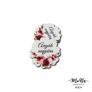 Virág forma- Anyák napjára 5x5cm