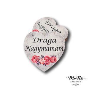 Drága édesanyám szív 7x7,5cm