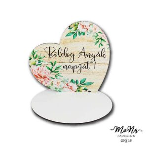 Nagy talpas szív- boldog anyák napját 19,2x20cm