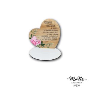 Kis talpas szív- Köszönöm Édesanyám 13,2x12,8cm