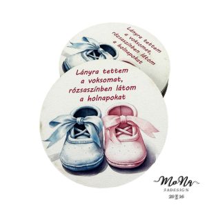 Szívből gratulálunk- kék kör 7x7cm