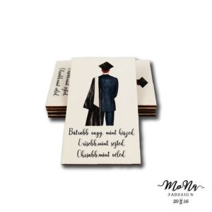 Idézetes tábla-ballagó fiú 8x5cm