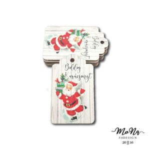 Ajándékcímke-boldog mikulás 6,5x4cm