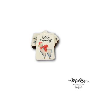 Ajándékcímke-láma 6,5x4cm