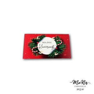 Közepes képkeret- piros karácsonyi üdvözlő 5x8cm