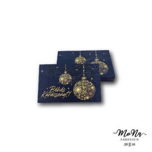 Közepes képkeret- arany-fekete békés karácsonyt 5x8cm