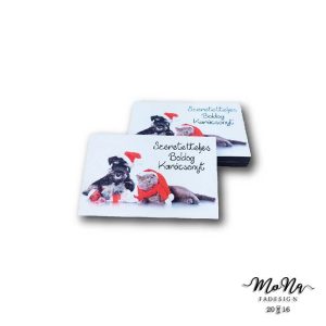 Közepes képkeret- kutya és cica 5x8cm