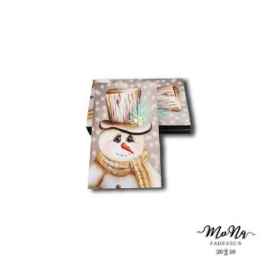 Közepes képkeret- szépszemű hóember 5x8cm