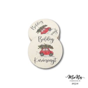 30-as kör-piros autó 3x3cm