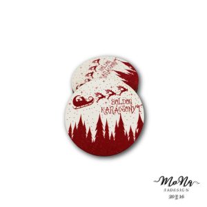 70-es kör- fehér szánhúzó 7x7cm