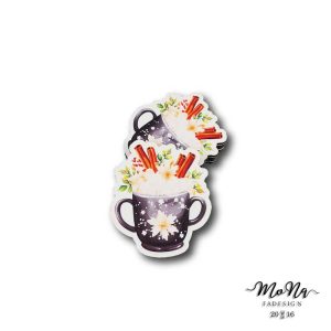 Fekete bögre  7,2x6,3cm