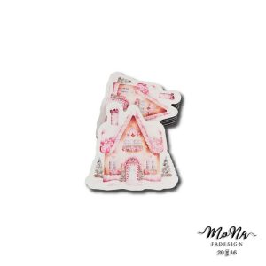 Rózsaszín házikó 6,5x6,3cm