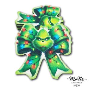 Formára vágott grincs masni 6,7x6,7cm