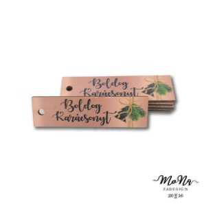 Rose gold cédula-Boldog Karácsonyt 2x7,5cm
