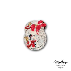 Fenyődísz-Hóemberes 8x7cm