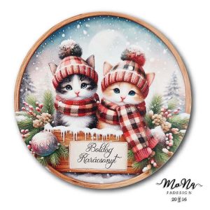 20; 30; 41,5cm-es kör  CICÁK-BOLDOG KARÁCSONYT 