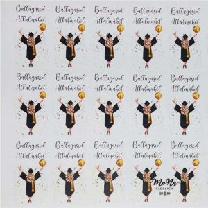   Téglalap matrica- Ballagásod alkalmából- lány  21db/ A4 lap