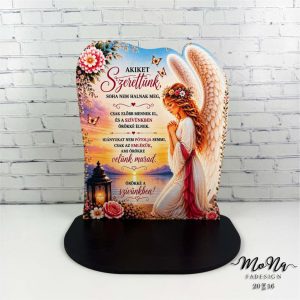 Talpas angyal lámpással- Akiket szerettünk 17,7x14,3cm
