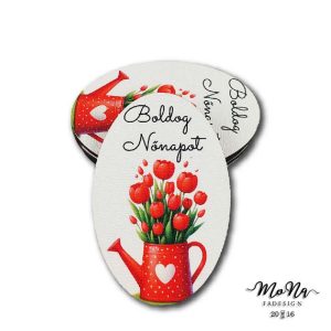 Kis ovális- piros locsolókanna 4x6cm