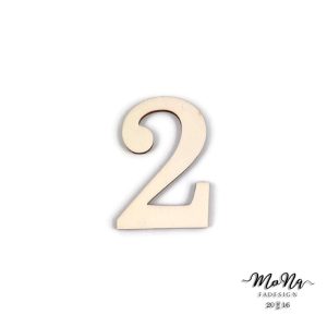 "2" normál szám 6,4x4,3cm
