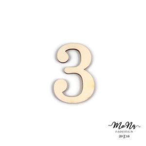 "3" normál szám 6,5x4,3cm