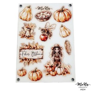 Kitörős tábla őszi termékekkel 20,1x14,3cm