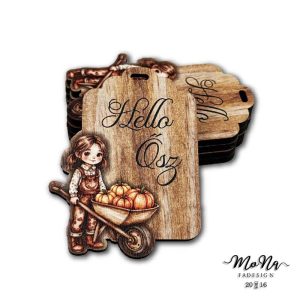 cikornyás biléta- KISLÁNY hello ősz 3,7x6,9cm