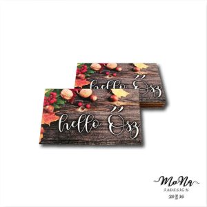 Isten hozott-tökökkel teli kocsi 5x8cm