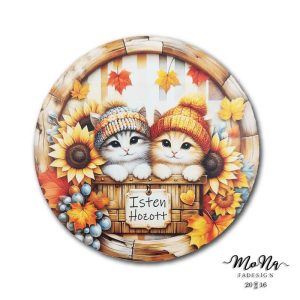 13 cm kör- hello ősz virágos manó 13x13cm