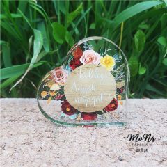 Kicsi plexi szív- barna Boldog anyák napját   6,6x6,6cm