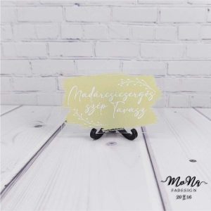 Madárcsicsergős szép tavasz- zöld téglalap plexi 5x8cm