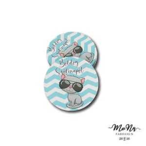 Boldog születésnapot zöld virágos 7x7cm