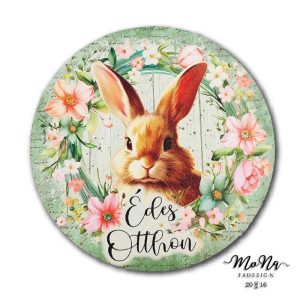 130 mm- nyuszi édes otthon  13x13cm