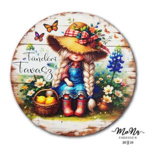 130 mm- tündéri tavasz kislány 13x13cm