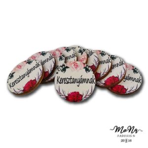 keresztanyámnak minikör virágos 3x3cm