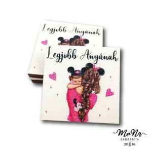 Legjobb anya kisfiú négyzet 5,8x5,8cm