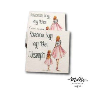 Édesanya köszönöm kisfiú négyzet 5,8x5,8cm