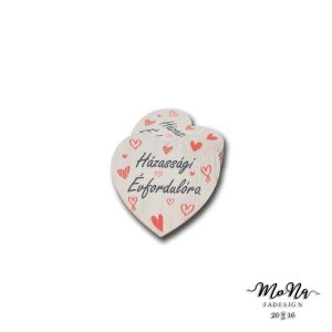 Duci szív- házassági évfordulóra 5x5cm