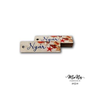 Édes Otthon fűzhető biléta virágos 2,1x7cm