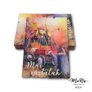 Hello nyár napraforgó mező 6,3x9,1cm