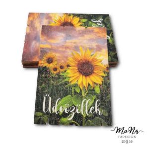 Üdvözöllek napraforgó mező 6,3x9,1cm