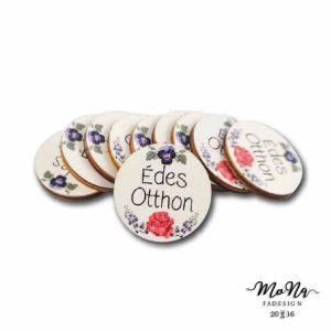 Édes otthon kis kör virágos 3x3cm