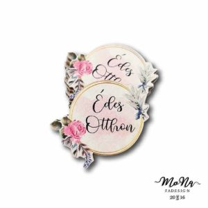 Édes otthon mini színes kör 4,5x4cm